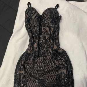 Black Sequins Dress